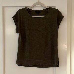 J. Crew Relaxed Boxy Green Cap Sleeve Tee